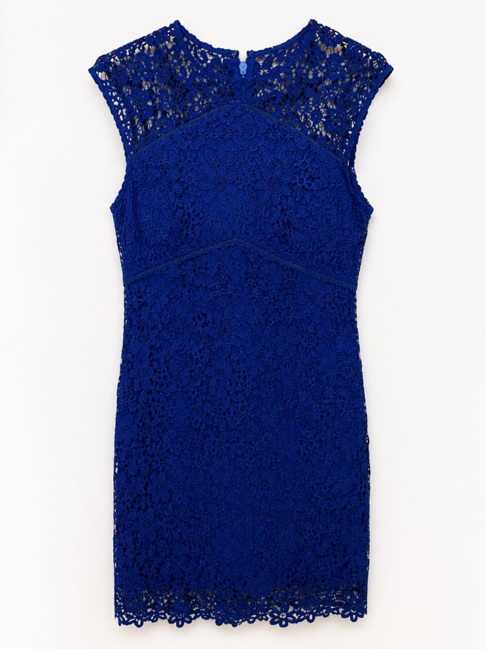Bebe Royal Blue Floral Lace Bodycon Dress Sz 10